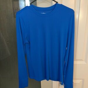 Landau Forward Women's Long Sleeve Ribbed Underscrub - Royal blue